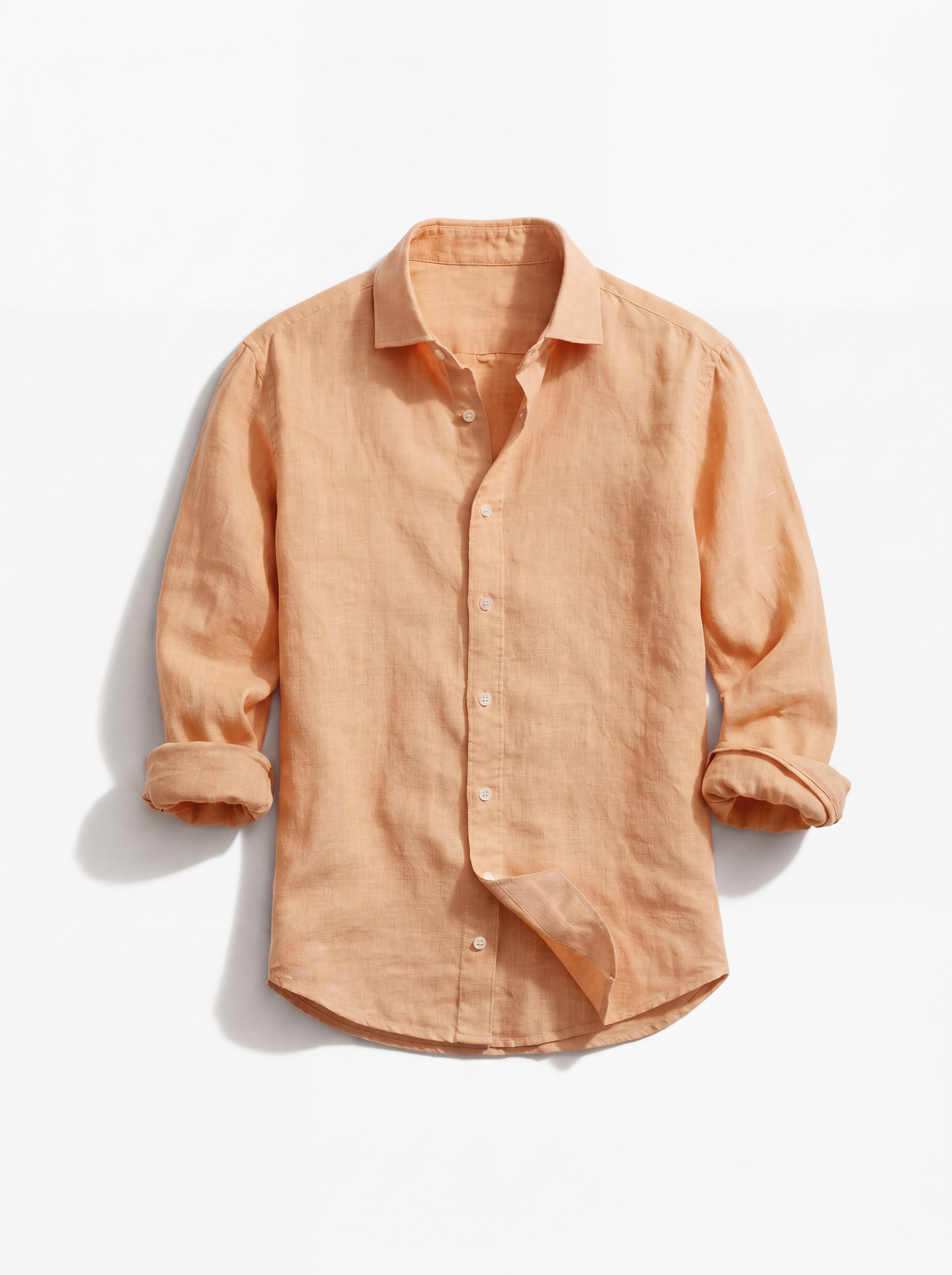 Light Orange Linen Shirt